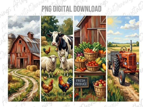 Download Country Farm Life Brushstroke PNG - Farm Collection