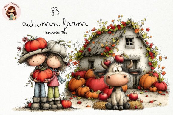 Download Autumn Farm PNG Clipart Bundle - Farm Collection