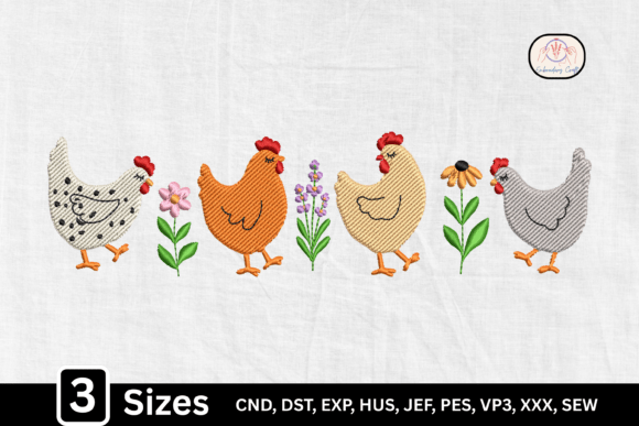 Download Farm Hen Floral Chicken - Farm Collection