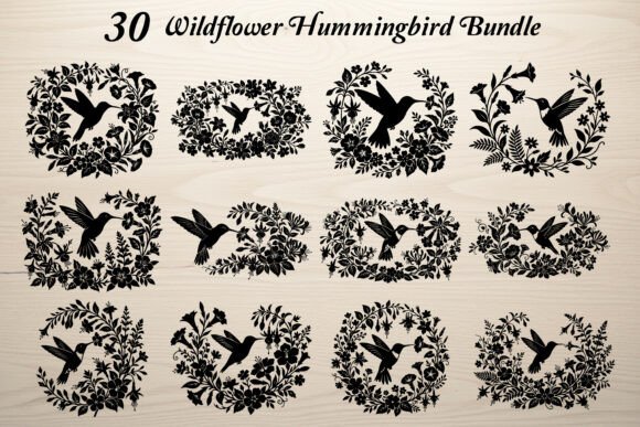 Download 30 Wildflower Hummingbird Bundle - Hummingbird bundle Collection