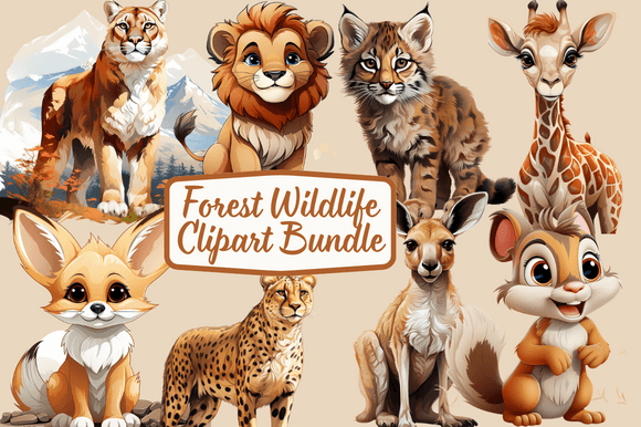 Download Forest Wildlife Clipart Bundle - Wildlife clipart Collection