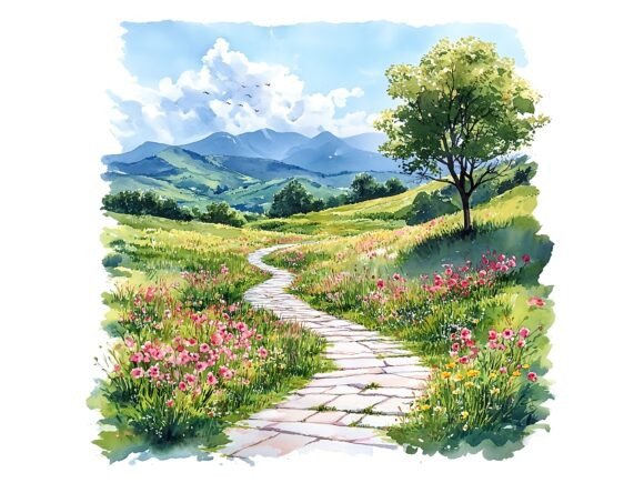 Download 10 Spring Nature Scenery Clipart Set - Spring Collection