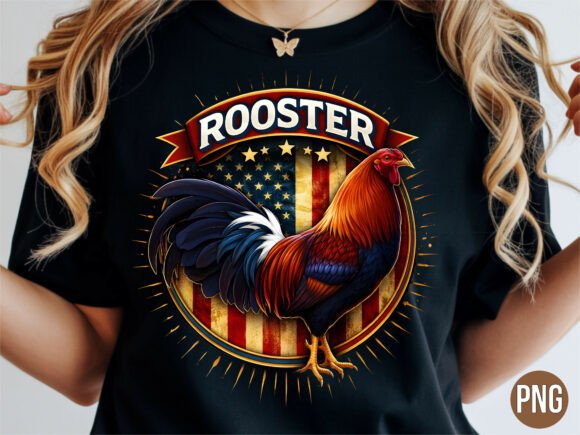 Download American Flag Rooster Farm Life PNG - Farm Collection