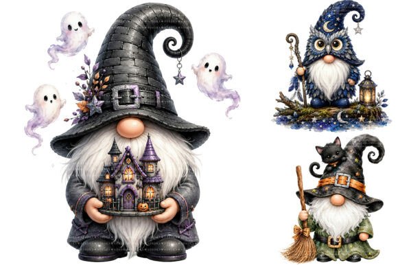 Download Halloween Gnome Clipart Bundle - Gnome Collection