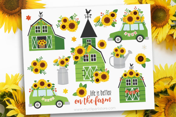 Download Fall Farm House (Green) Clipart - Farm Collection