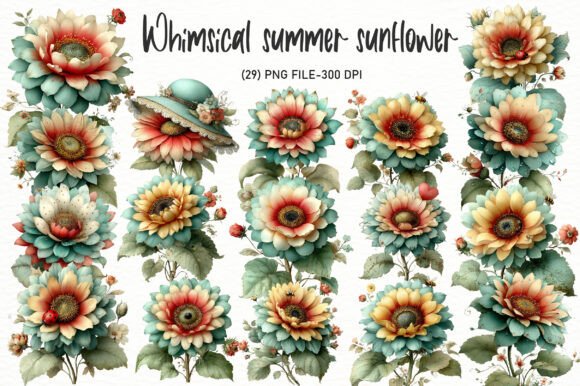 Download Whimsical Summer Sunflower Clipart - Premium Resources