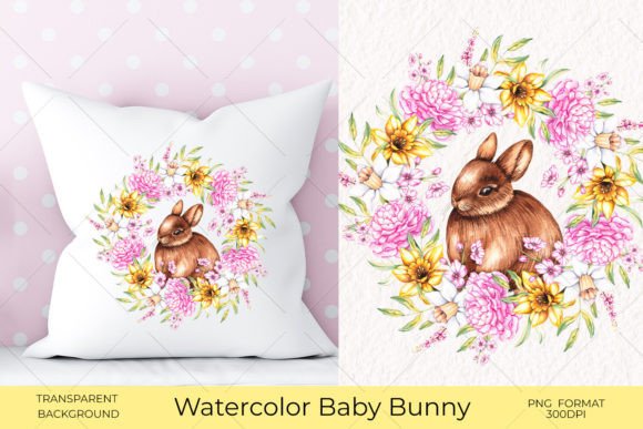 Download Watercolor Baby Bunny Print PNG - Watercolor baby bunny Collection