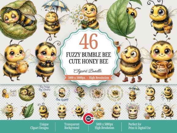 Download Fuzzy Bumble Bee Cute Spring Honey Bee - Spring Collection