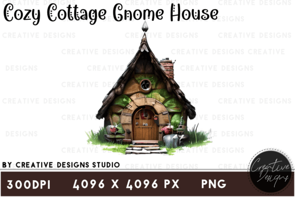 Download Cozy Cottage Gnome House Graphic Clipart - Gnome Collection