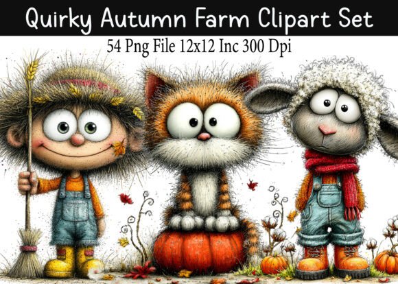 Download Quirky Autumn Farm PNG Clipart - Farm Collection