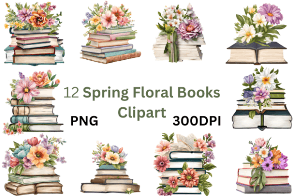 Download Pastel Spring Floral Books Sublimation - Spring Collection