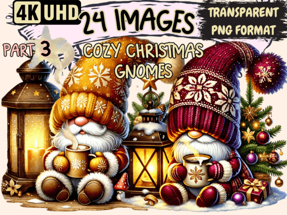 Download Cozy Christmas Gnomes Clipart P3 - Gnome Collection