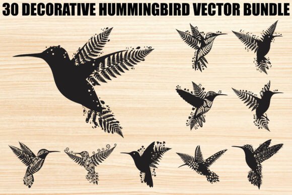 Download Decorative Floral Hummingbird Bundle - Hummingbird bundle Collection