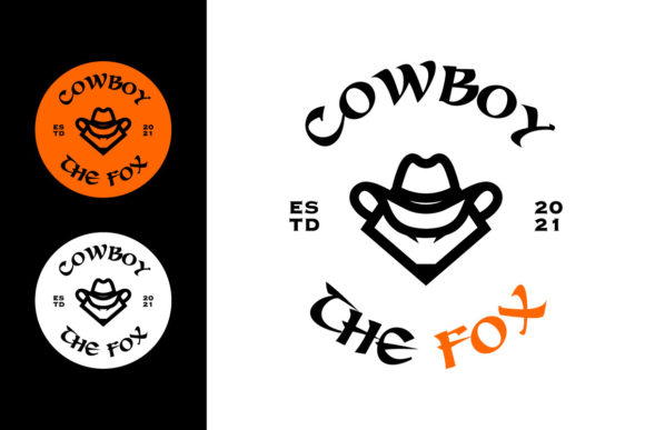 Download Fox Head Wearing Vintage Cowboy Hat Logo - Fox Collection