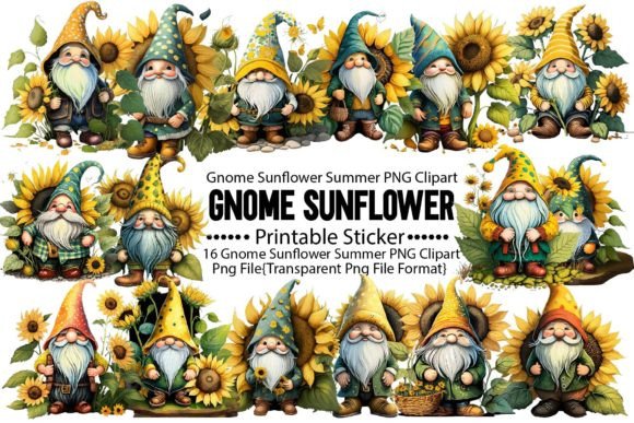 Download Gnome Sunflower Summer PNG Bundle - Gnome Collection