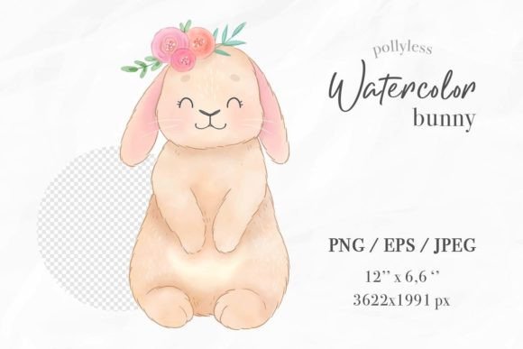 Download Watercolor Baby Bunny Illustration - Watercolor baby bunny Collection