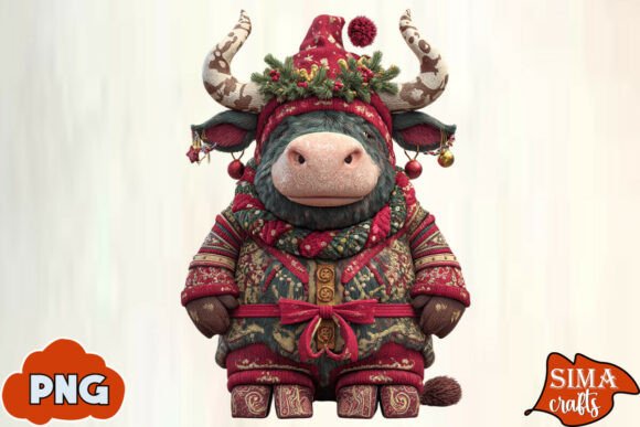 Download Gnome Christmas Cow Sublimation - Gnome Collection