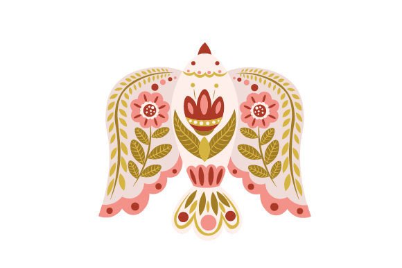 Download Spring Bird, Folk Art Style - Spring Collection