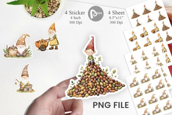 Download Acorn Gnome Delivery Sticker - Gnome Collection