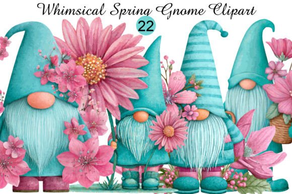 Download Whimsical Spring Gnome Clipart - Spring Collection