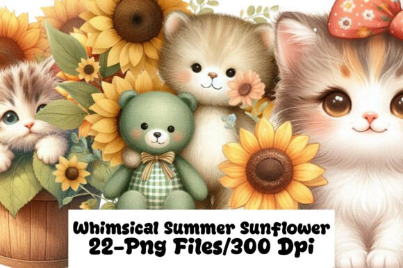 Download Whimsical Summer Sunflower Clipart - Premium Resources