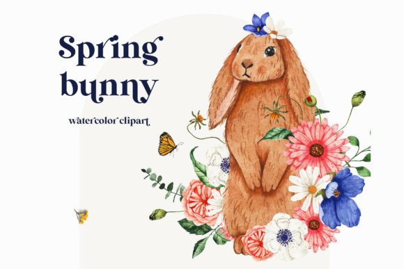 Download Spring Bunny Watercolor Clipart Easter - Spring Collection