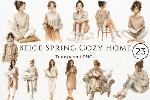 Download Beige Spring Cozy Home Clipart - Spring Collection