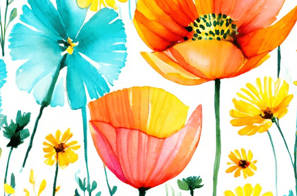 Download Vibrant Watercolor Wildflower Collection - Collection Collection