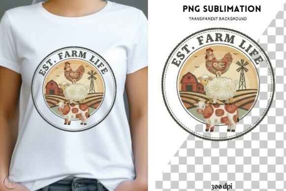 Download Farm Life PNG | Rustic Farm Animals - Farm Collection