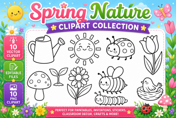Download Spring Nature Digital Clipart Collection - Spring Collection