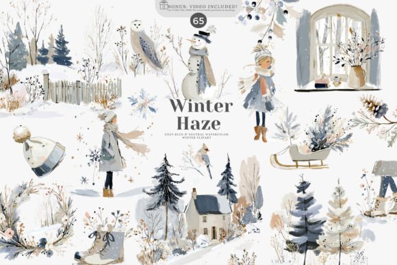 Download Watercolor Winter Clipart Collection - Collection Collection